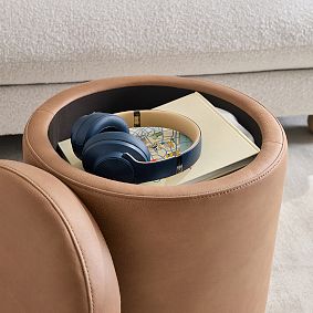 Simple Round Storage Ottoman