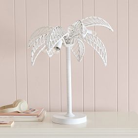 Palm Tree Rattan Table Lamp (22.5")