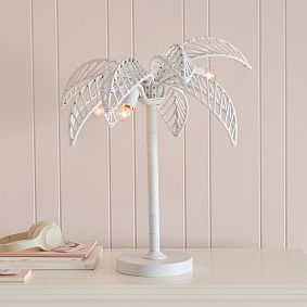 Palm Tree Rattan Table Lamp (22.5")