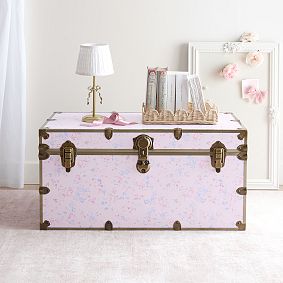 LoveShackFancy Winsor Rose Viola XXL Dorm Trunk (36")