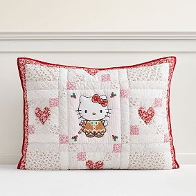 Open Box: Hello Kitty® Gingerbread Quilt, Standard Sham - Red Multi