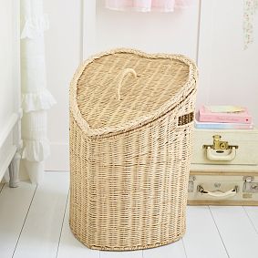 LoveShackFancy Heart Rattan Hamper (18"x25")