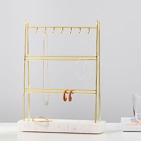 Blush Marble Jewelry Organizer