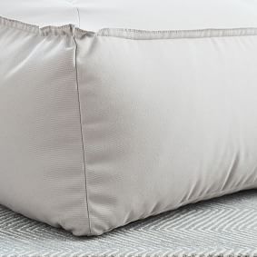 Large Canvada Light Gray Indoor/Outdoor Modern Bean Bag Lounger