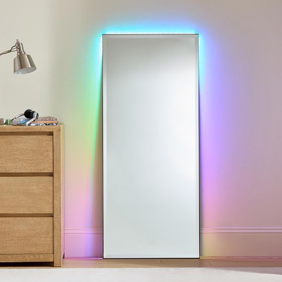 Ombre Ambient Backlit LED Floor Mirror (24"x56")