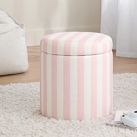 Simple Round Storage Ottoman