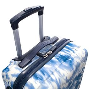 Channeled Hardsided Navy Pacific Checked Luggage
