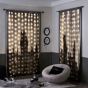 Harry Potter™ Hogwarts™ Castle Light-Up Blackout Curtains, Set of 2
