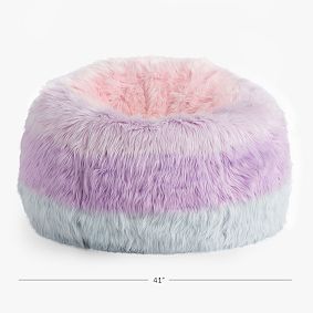 Large Jumbo Channel Rainbow Bean Bag Chair