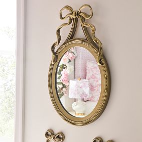 LoveShackFancy No Nails Oval Wall Mirror (21")