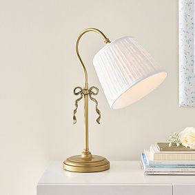 LoveShackFancy Eyelet Bow Task Lamp (20")
