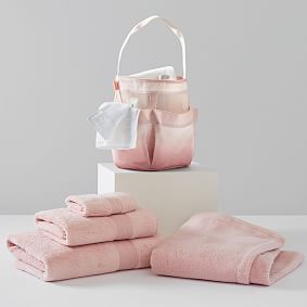 Ombre Blush Recycled Classic Shower Caddy Bath Bundle
