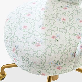 Hill House Home Clematis Scallop Green Andie Swivel Desk Chair