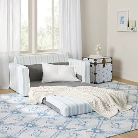 Hill House Home Variegated Stripe Blue Grove Sleeper (54.5")
