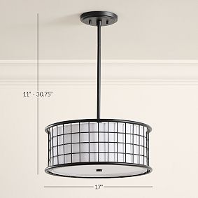 Metal Grid Semi-Flush Mount (31")