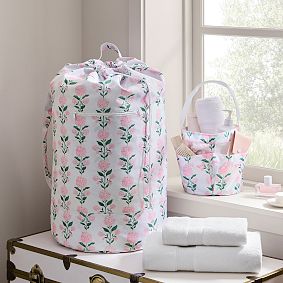 Hydrangea Shower Caddy &amp; Laundry Bag Set