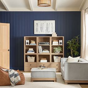 Keaton Wall Bookcase with Drawers (66")