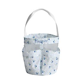 Hill House Home Clematis Scallop Shower Caddy &amp; Laundry Bag Set