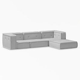 Cushy Sofa and Ottoman Set