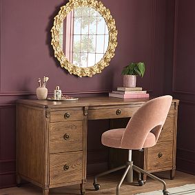 Chris Loves Julia Aged Oak Smart Storage Desk (57.5")