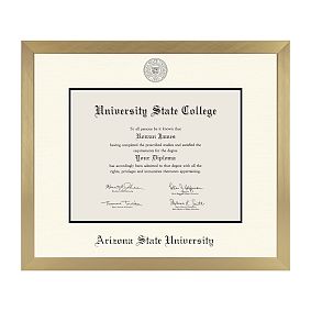 College Diploma Frame - Gold