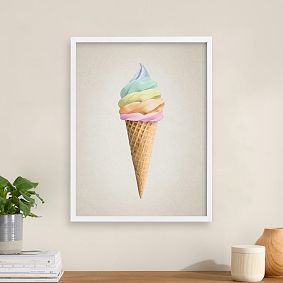 Minted® Rainbow Ice Cream Framed Art by Paola Benenati
