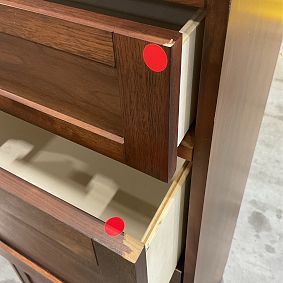 Open Box: Hampton Tall Chest of Drawers (28"W x 19"D) - Dark Walnut
