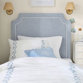 Auburn Piped No Nails Dorm Headboard
