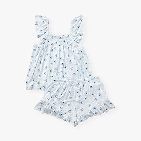 Hill House Home Clematis Scallop Short Pajama Set