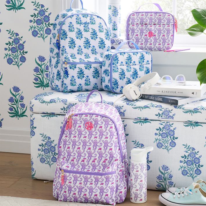 Colby Roller Rabbit Lavender Monkey Backpack Set | Pottery  display picture 3