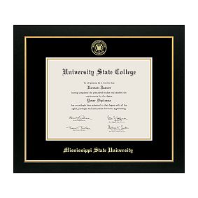 College Diploma Frame - Black