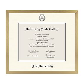 College Diploma Frame - Gold