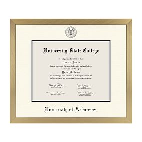 College Diploma Frame - Gold