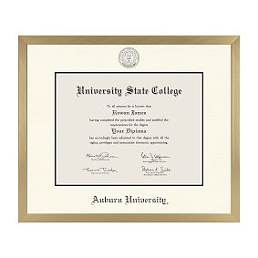 College Diploma Frame - Gold