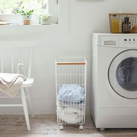 Tosca Slim Rolling Laundry Basket