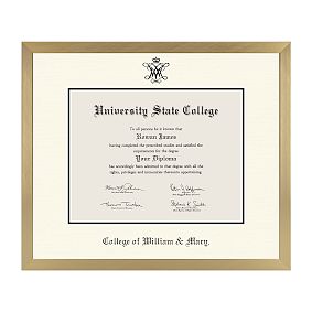 College Diploma Frame - Gold