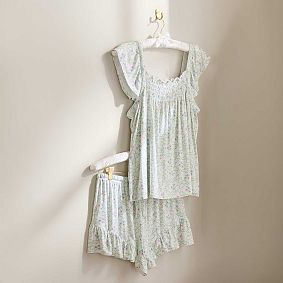 Hill House Home Clematis Scallop Short Pajama Set