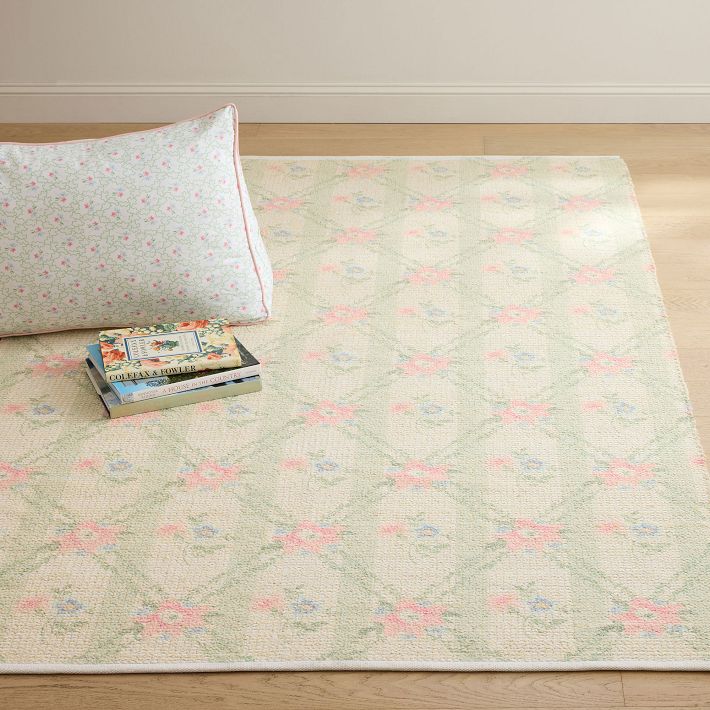 Hill House Home Clematis Reversible Rug | Pottery Barn Teen