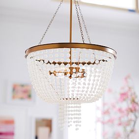 Glass Beaded Chandelier (18")