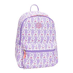 Colby Roller Rabbit Lavender Monkey Backpack &amp; Water Bottle Bundle
