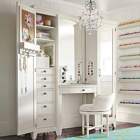 Hampton Vanity Bookcase with Mirror (18")