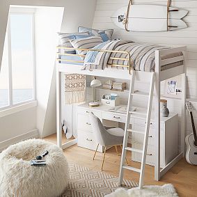 Large Himalayan Faux Fur Ivory Bean Bag Chair