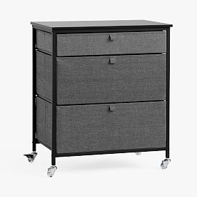 Rolling 3-Drawer Wide Cart