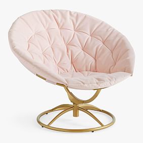 Everyday Velvet Rose Swivel Hang-A-Round Chair