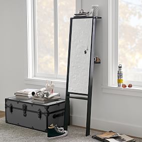 Leaning Wood Floor Length Mirror (17"x58")