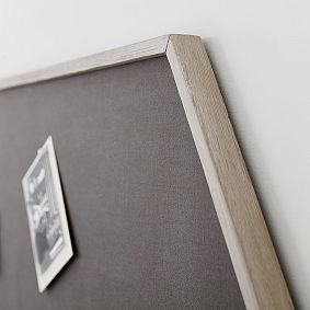 Wood Framed Hexagon Pinboard, Brushed Fog