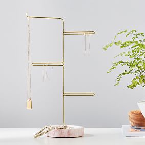 Blush Marble Jewelry Tree