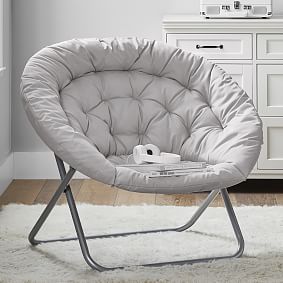 Canvas Light Gray Hang-A-Round Chair