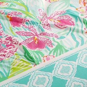 Lilly Pulitzer Orchid Border Duvet Cover