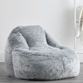 Iced Faux-Fur Quarry Leanback Lounger